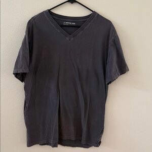 American Giant Men's Charcoal Gray V-Neck Tee